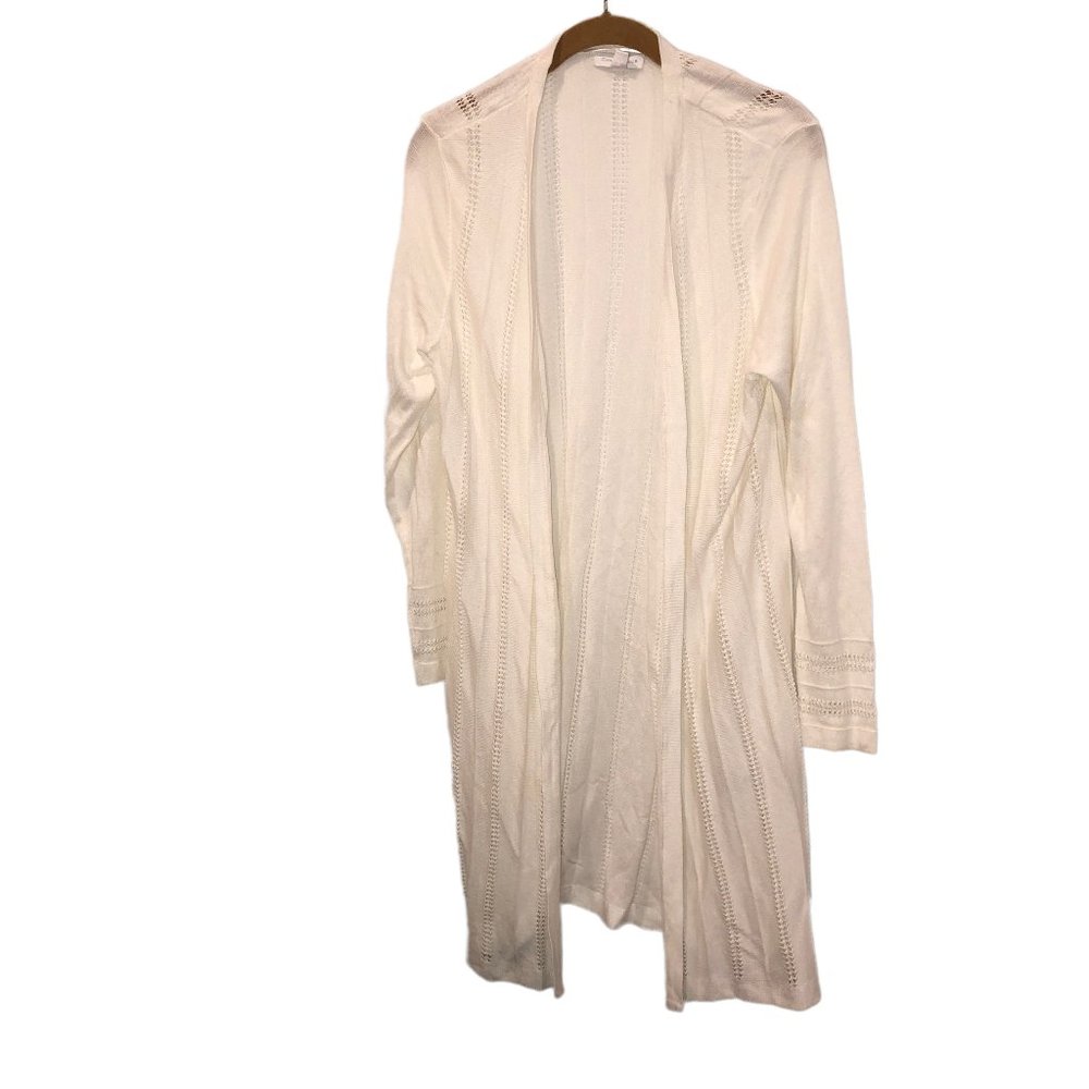 Charter Club NEW made w/100% recycled material hemstich Duster Cardigan M